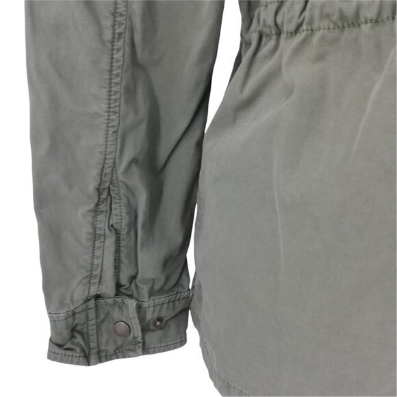 Gap Green Utility Jacket Size XS Military Army Anorak Cotton Snaps Zip Pockets - Picture 10 of 12